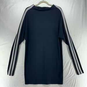 Norma Kamali Long Sleeve Dress Women’s XS Black Stretch Midi Jersey Relaxed